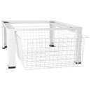 Scanpart Waschmaschinen Trockner Unterbausockel (62 x 55 x 30 cm) Waschmaschinen-Unterbaugestell, stabiler Waschmaschinensockel 30cm Höhe, weiß